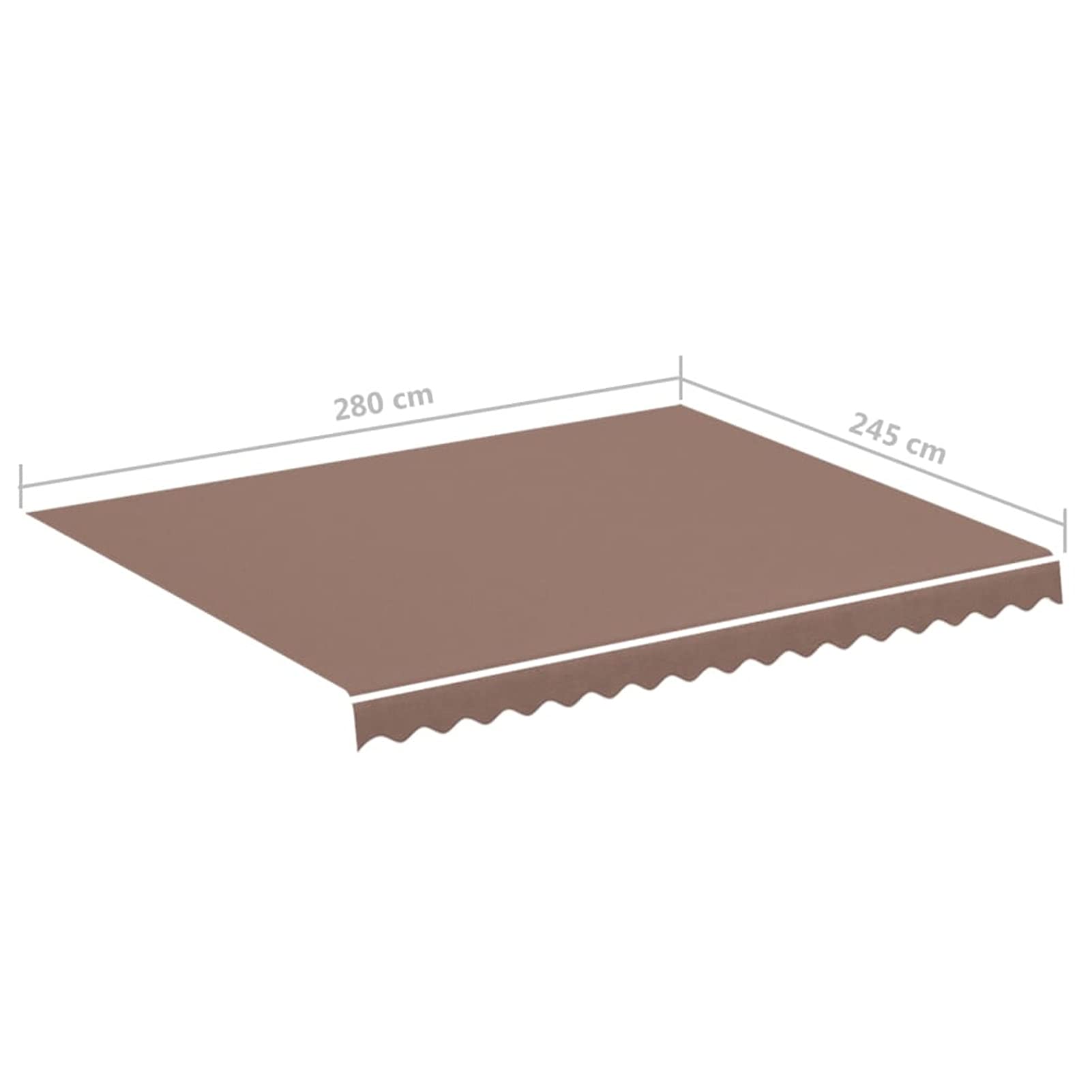 Tessuto di Ricambio per Tenda da Sole Marrone 3x2,5 m,Tessuto di Ricambio Tenda da Sole,Telo Tenda da Sole,Tende da Sole