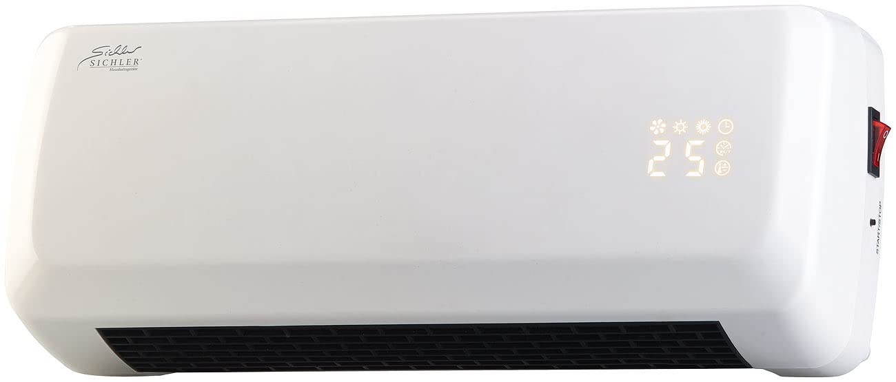 Sichler Haushaltsgeräte Wandheizung 2000 W digitaler Thermostat Timer Heizlüfter