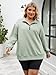 Chulianyouhuo Womens Plus Size Half Zip Pullover Long Sleeve Oversized Sweatshirt Drop Shoulder Hoodie Teen Girls Y2K Clothes Lightgreen