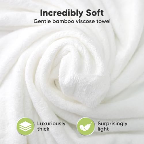 Image of KeaBabies Hooded Baby Towel for Newborn, Baby Bath Towels (KeaStory, 35x35) | Viscose Derived from Bamboo, Large Baby Towels with Hood, Boys, Girls, Toddler, Soft Absorbent Baby Bath Essentials