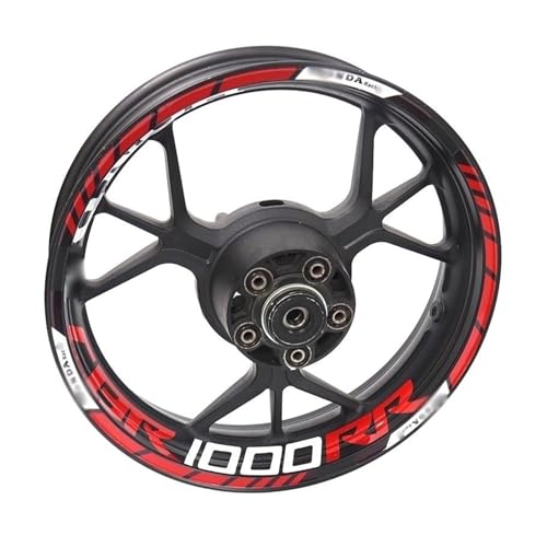 for CBR 1000RR for CBR1000RR Motorcycle Reflective Wheel Rim Stripe Decal Sticker Front Rear Decal Full Set(8)