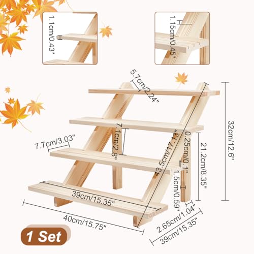 NBEADS 4-Tier Log Retail Earring Display Riser - Image 2