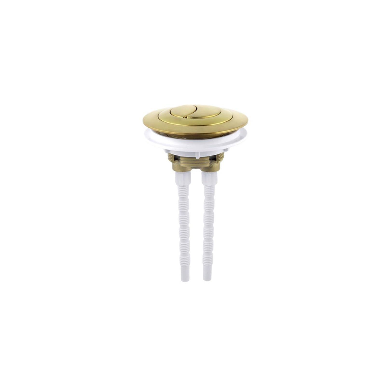 Toilet Push Button Flush Replacement, Toilet Flusher Replacement 2 pcs Dual Flush Cistern Button for 38/48/58mm Tank Multicolor(Gold)