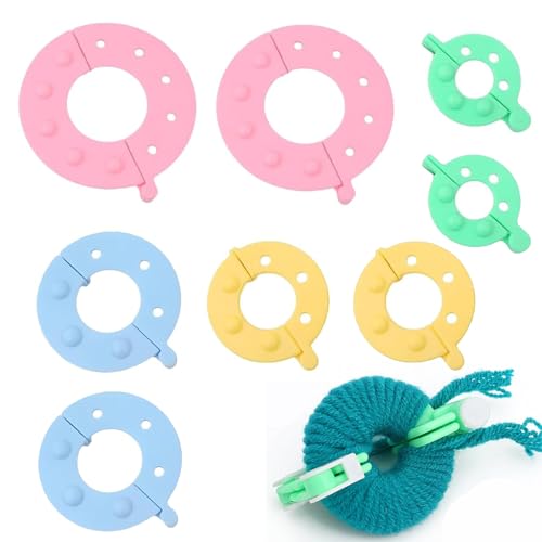 Shatore 8-Piece Pom Maker Set DIY Craft Kit Yarn & Thread Pom Pom Making Tools