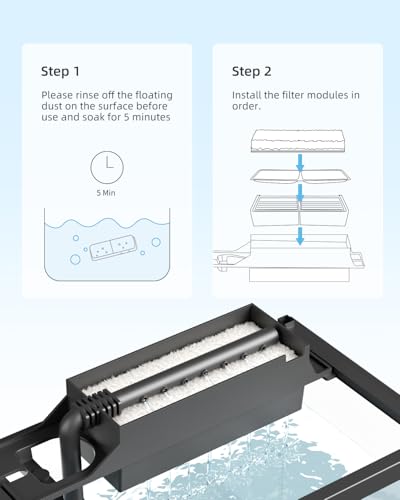 Image of Aquarium Bio Filter Media Module: 4-Box Filtration Materials for Purify Water Quality Eliminate Odors - URUQ Fish Tank Filter Replacement