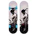 JINFENFG Patrón de doble cara Patineta de una pieza para principiantes Shortboard Patineta profesional de cuatro ruedas Coche para niños y mujeres Doble balancín Tipo B Roronoa Zoro Patineta con rueda