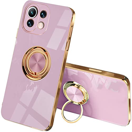 ILING Cover Per Xiaomi 11 Lite 5G NE / Mi 11 Lite – Custodia In Silicone Colorato Con Supporto - 3
