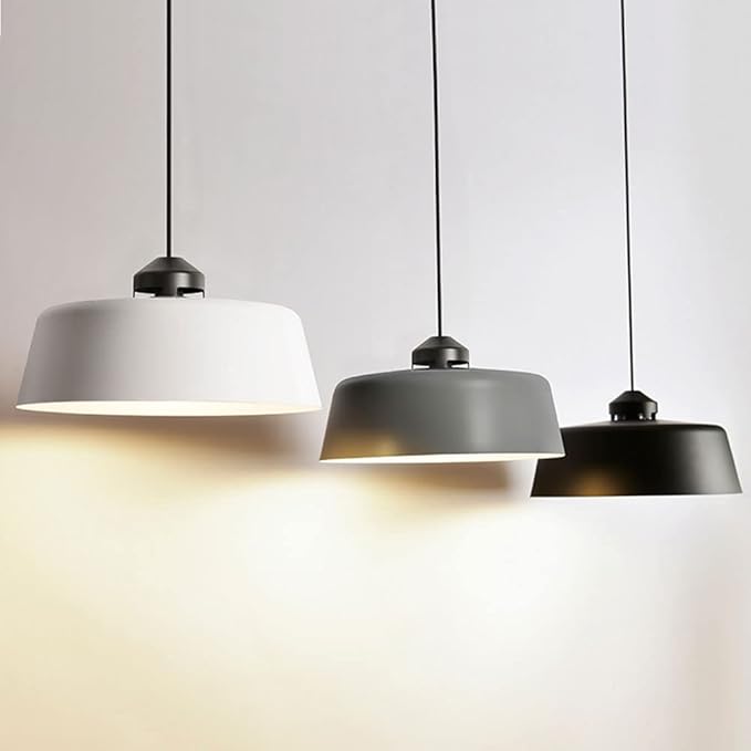 GERAGUR E26/27 Base Dome Hanglamp, Nordic Stijl Hanglamp Armatuur Met, Metalen Kap, Ingebouwde Montage Voor Keuken Restaurant Eetkamer Cafe Woonkamer photo 2