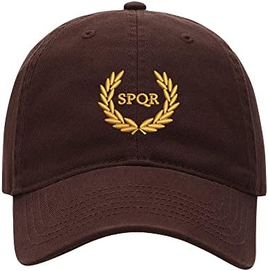 Baseball Cap Men SPQR Roman Empire Caesar Wreath Embroidered Washed Cotton Dad Hat Baseball Caps