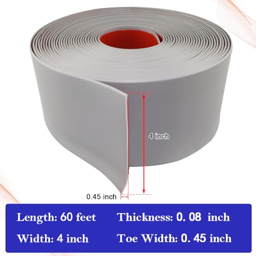 Base de goma autoadhesiva gris de 4" para proteger paredes sin obras 7