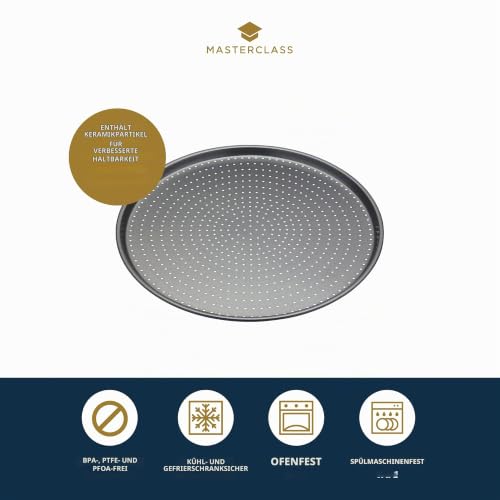 MasterClass Crusty Bake Antihaft-Pizzablech für den Pizzaofen mit PTFE-, PFOA- und BPA-freier Antihaftbeschichtung… – Ansicht 3