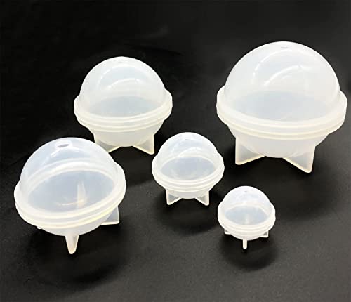 Kootips KOOTIPS-1-4282 5Pcs/Set Ball Orb Sphere Paperweight Silicone Mold, For Polymer Clay thumb #2