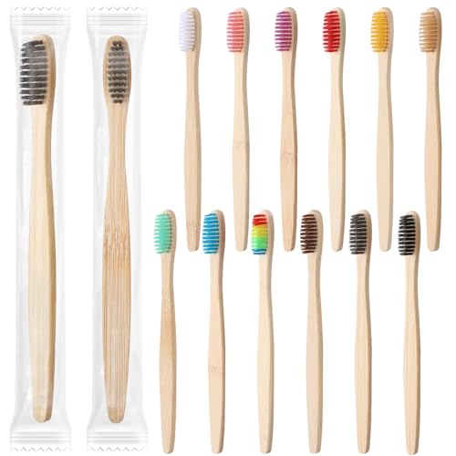 Brosses à dents en bambou pour le voyage lot individuel Sieral enfants et adultes
