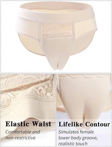 FEOYA Lace Thong Men Tucking Underwear for Trans Women Bulge Hiding Gaff Thong Sissy Panties4