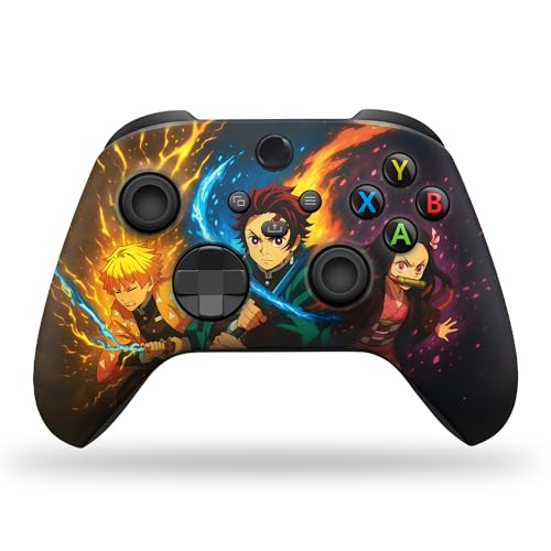 DreamController Demmon Slayyer Custom X-box Controller Wireless compatible with X-box One/Series X/S Customized in USA with Permanent HYDRO-DIP Printing (NOT JUST A SKIN)