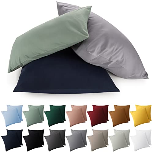 Blumtal - Taie De Traversin 135 cm Premium - Lot De 2 - 120 GSM - Plus Lourd Que La Microfibre Standard - Housse Coussin 45x135 cm avec Rabat Certifié Oeko-Tex - Taupe