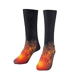 SUIE Unisex Heated Socks,Rechargeable Electric Warmer Socks,Washable Heating Winter Socks for Ski Hunting Camping Riding