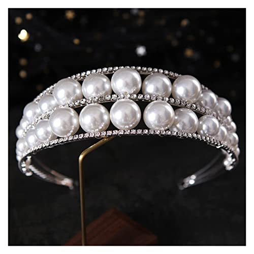 Tiara para niñas con perlas y diamantes de imitación para bodas y fiestas