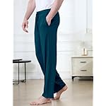 DITOK Men's Lightweight Pajama Pants Soft Lounge Sleep Joggers Adjustable Drawstring & Pockets All-Season Sleepwear - Image 2