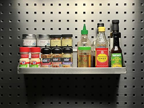 Triton Products 66186 Stainless Steel Lochook 18-Inch W By 6-1/2-Inch Deep Stainless Steel Shelf For Stainless Steel Locboard #TOP4