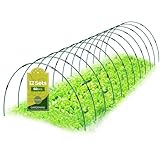 60 Pcs Garden Hoops for Raised Beds, 12 Sets of 8.5 FT Long Garden Hoops, Rust-Free Fiberglass Greenhouse Hoops Grow Tunnel for Netting, DIY Plant Support Garden Stakes for Row Cover