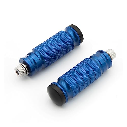 Repose-Pieds Moto bleu pour passager arrière Suzuki - Pédales moto modifiées aluminium