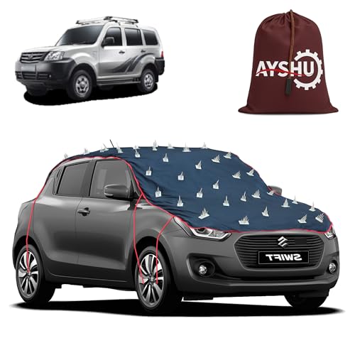 Image of AYSHU Water-Resistant Spike Car Cover for Tata Movus - Protects from Dogs, Monkeys, Dust, Sunlight & UV - Full Roof Universal Fit