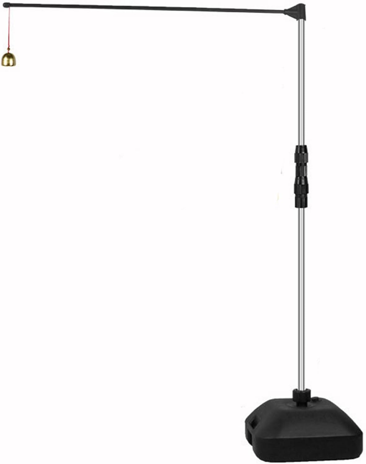 Stainless Steel Bounce Measurement, 1.53-3.6m Height Adjustable Vertical Jump Measurement Tool, Bell Alert, Weighted Jump Tester