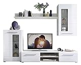 Hänge- & Wohnzimmerschrank mit Glasböden & Glasfront