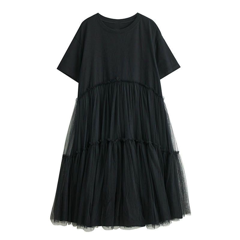 Robe d'été style coréen chic coupe ample décontractée en tissu fluide - 5