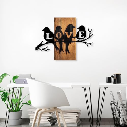 Habiller un grand mur blanc avec l'accessoire mural bois Wallity 75cm - 4