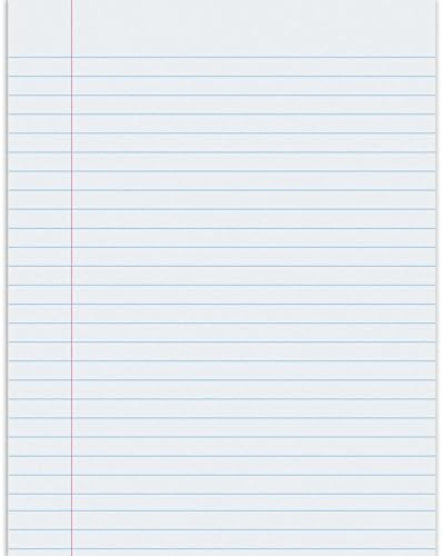 8.5 x 11.375 in. Writing Paper Rule - 500 Sheets Per Pack - 2 Reams