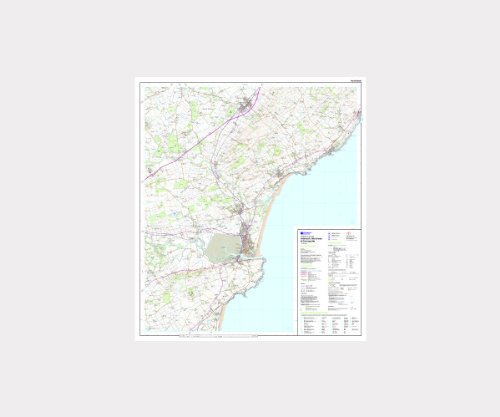 Explorer 382 ~ Arbroath, Montrose & Carnoustie ~ Ordnance Survey Laminated Wall Map (approx 95 x 125 cm)