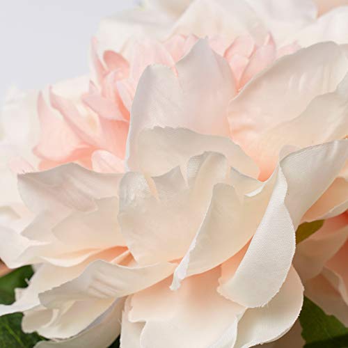 Simply Elegant 20" Artificial Deluxe Peonies Bush (Blush) With 7 Larger Beautiful Peonies (6") Artificial Flower Bundle For Home Garden, Office, Flowers Arrangement, Wedding Centerpiece, Diy #TOP4