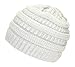 Gravity Threads CC Knit Soft Stretch Beanie Cap, SILVER/WHITE
