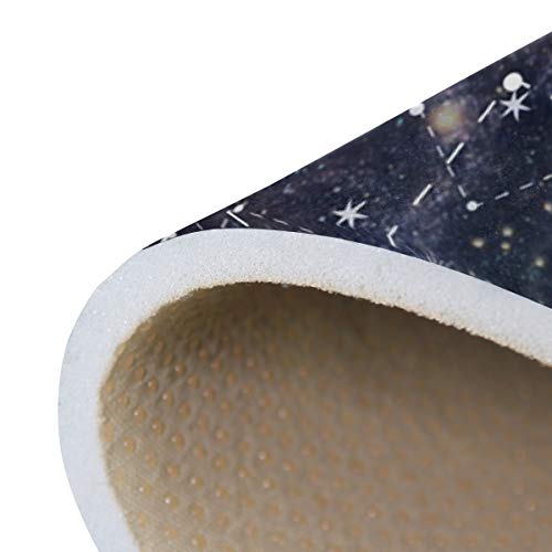 Alaza Galaxy Starry Night Sky Constellation Area Soft Non Slip Floor Mat Washable Carpet For Bedroom Living Room One Piece 5X7 Feet #TOP5
