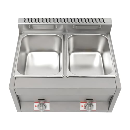 Synaiolma Stainless Steel Dual Tank Fryer