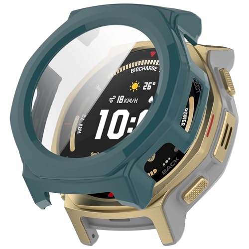 DHK RETAIL �n�[�hPC �E�H�b�`�P�[�X �����K���X��ʃt�B�����t���AHuami Amazfit T-Rex 3 Pro 44mm �p - �O���[��