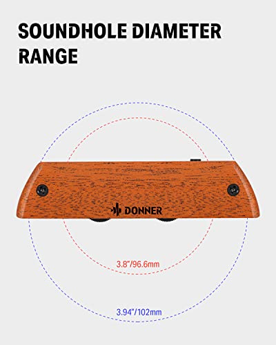 Donner Acoustic Guitar Pickup, Dss-6 Guitar Pickups Passive Mahogany Soundhole Pickup With Humbucker Volume Tone Control #TOP6