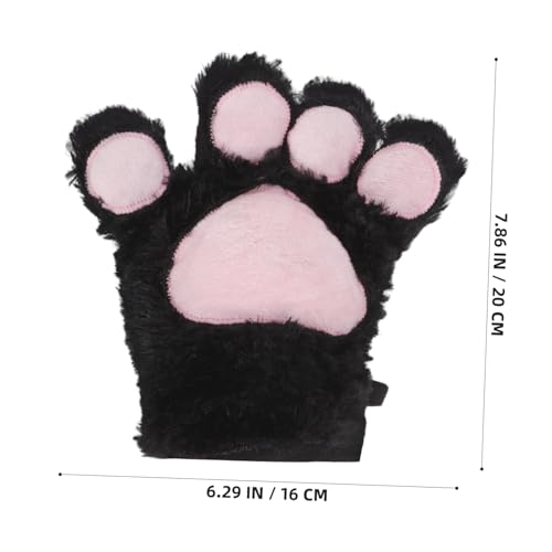 GALPADA 1pair Plush Cat Claw Gloves for Boys and Girls Adorable Animal Paw Mittens for Winter Cosplay and Costume Parties Cute Fingerless Design Soft and Comfortable Plush Material2