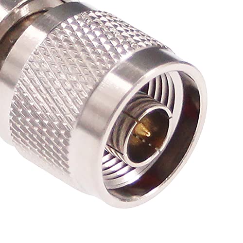 Adaptador Coaxial RF UHF Macho PL259 a N Macho 2 piezas miniatura 6