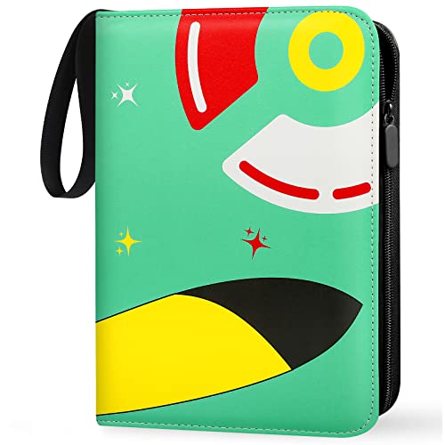 Sammelalbum kompatibel mit Pokemon Karten, Sammelkarten Album 50 Seiten 400 Karten, PU Karten Halter Album mit Reißverschluss, Sammelkartenalben Geschenke für Jungen Mädchen Cover