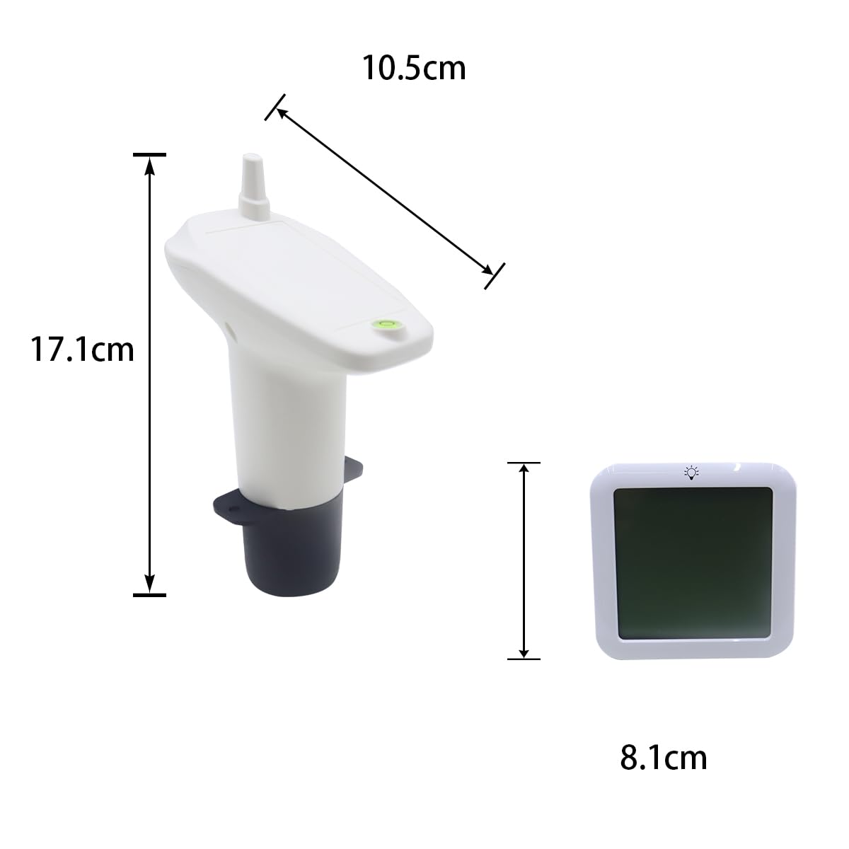 HUBa Misuratore di Livello a ultrasuoni, Multifunzione per Uso Domestico, Display Digitale per Serbatoi e contenitori Domestici