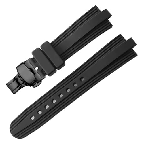 Bracelet montre silicone étanche 22mm 7mm noir pour Diagono