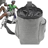 Raypontia Bolsa de tiza para escalada, bolsa de tiza para escalada | Bolsa de tiza con cinturón ajustable y bolsillo con cremallera, bolsa con cierre de cordón para boulder, levantamiento de pesas,