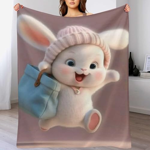 Couvre-lit lapin impression 3d en polaire flannel de qualité supérieure - 2
