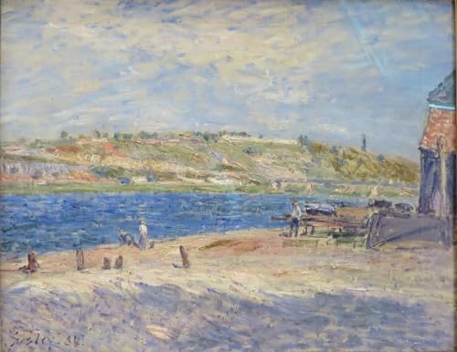 Peinture Alfred Sisley 60x90cm pour habiller un grand mur vide de salon avec une toile moderne