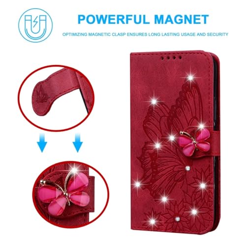 Étui portefeuille iPhone 16 Pro Max paillettes noir idéal pour vos sorties