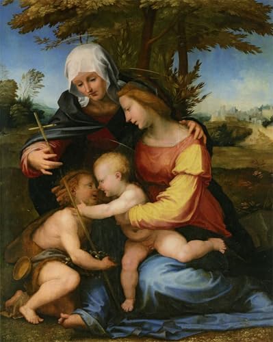 Cuadro famoso Lady col Bambino para inspirar paz y elegancia en tu sala 60x90cm