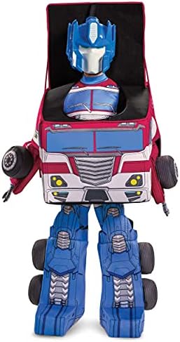 Optimus Prime Costume, Official Converting Transformer Costumes for Boys, Convertible Character Suit, Kids Size Small (4-6)